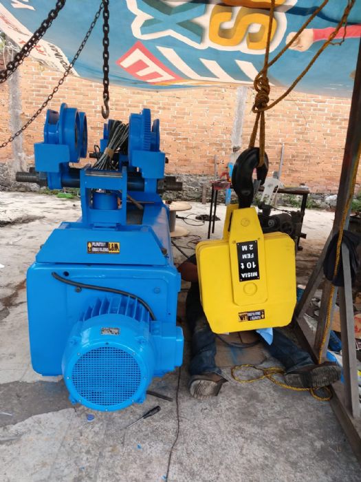 Polipasto eléctrico de cable para 10 toneladas y 48 metros de izaje 