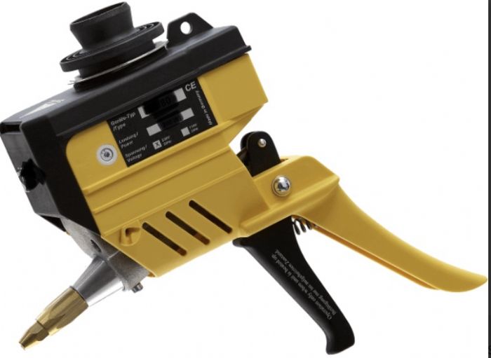 Pistola manual aplicadora de hot melt con deposito
