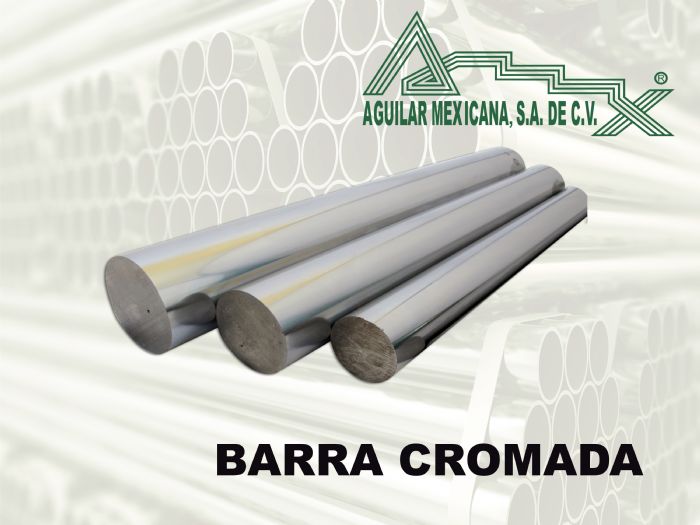 BARRA CROMADA CILINDRICA Y NEUMATICA