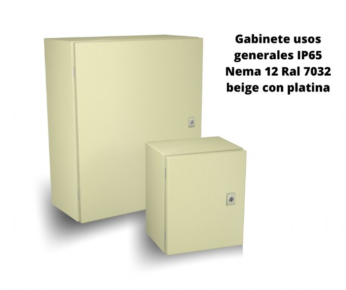 Gabinete usos generales IP65 Nema 12 Ral 7032 beige con platina