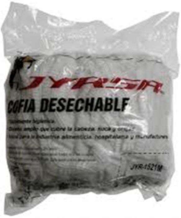 COFIA DESECHABLE PLISADA  BLANCA