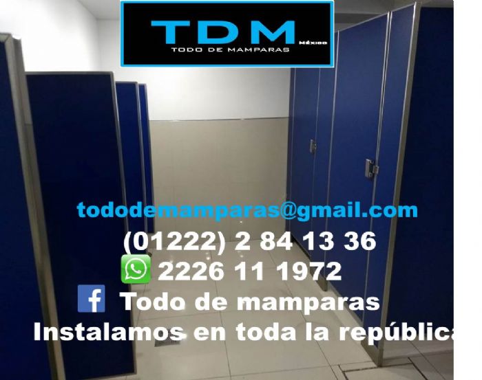 MAMPARAS PARA BAÑOS PUBLICOS