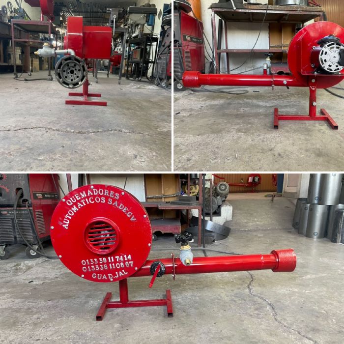 Quemador manual a gas con turbina de 16"