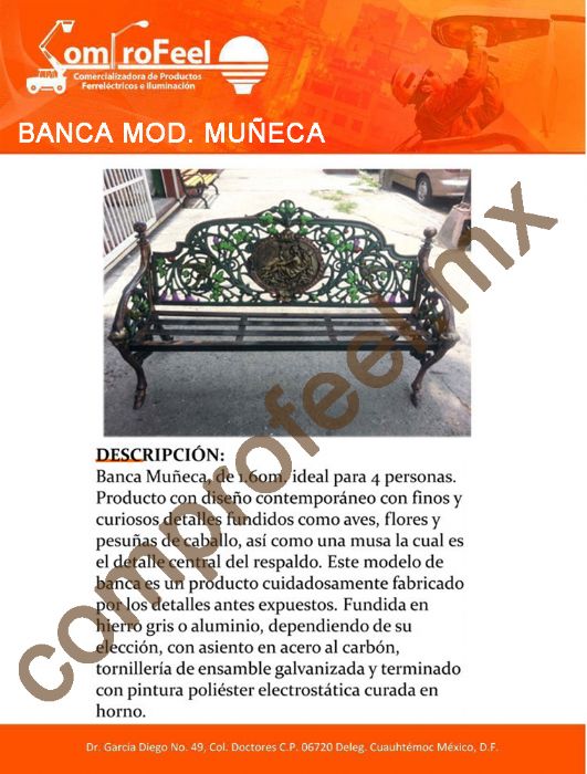venta de banca para jardin