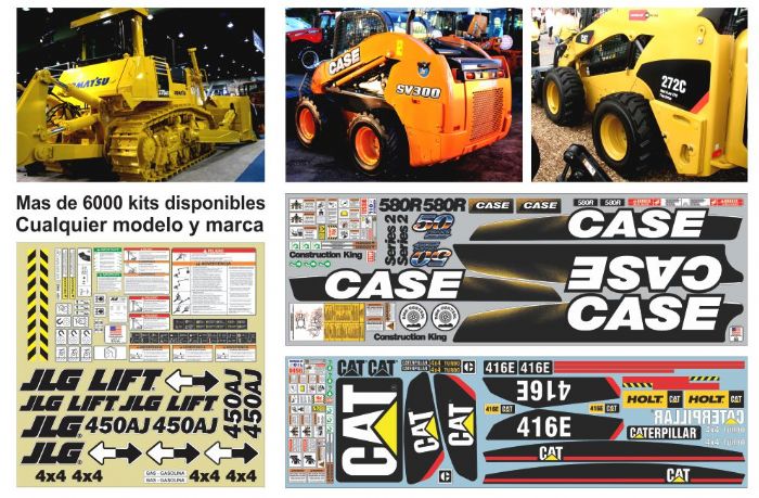 Kits de calcomanias para restauración de maquinaria