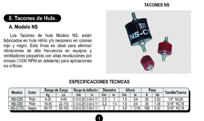 TACONES DE HULE