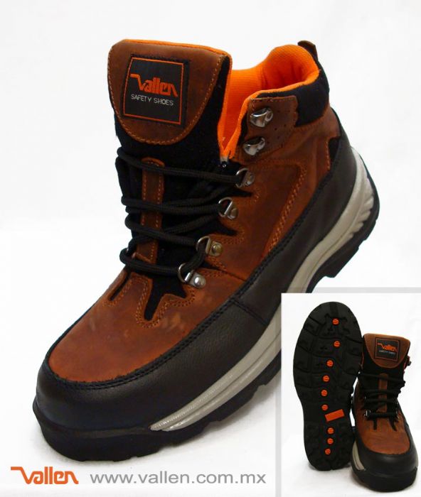Zapato Vallen Euro Borceguí Cafe C/c Hul/pu 4042C