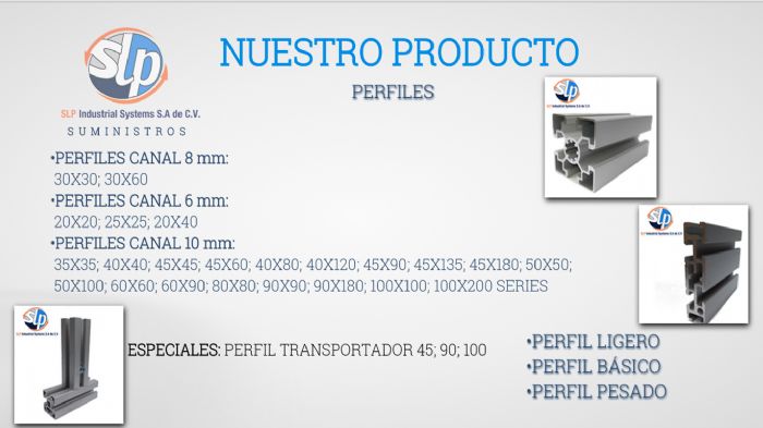 PERFIL ESTRUCTURAL DE ALUMINIO INDUSTRIAL