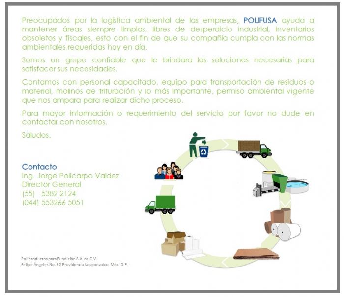 Destrucciones de inventarios obsoletos y fiscales, desperdicio industrial