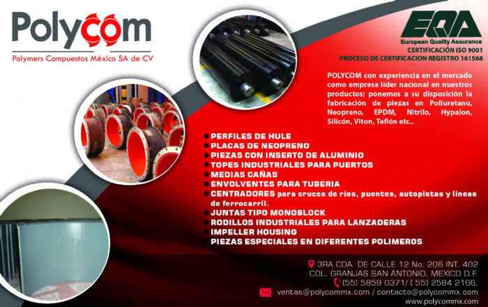 FABRICANTE DE MEDIAS CAÑAS DE POLIURETANO POLYCOM