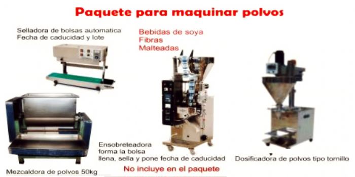 Paquetes para Maquinar polvos