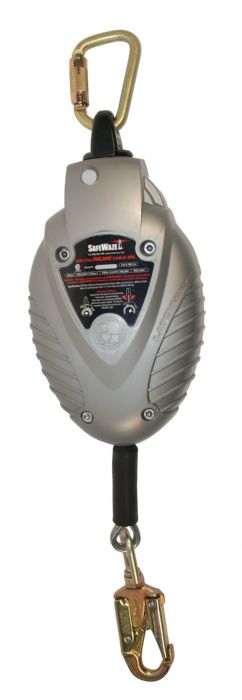 ReLoad™	Línea retráctil con cable galvanizado y carcasa termoplástica. Gancho giratorio en la línea. Mosquetón para conexión en carcasa. 
