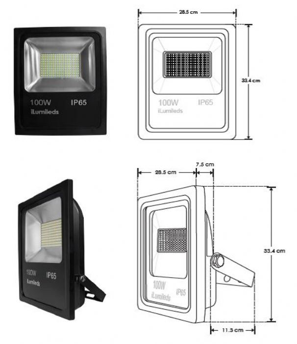 Reflector plano con LED