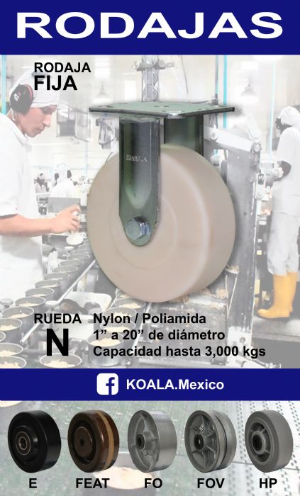 Rodaja Rueda Nylon KOALA