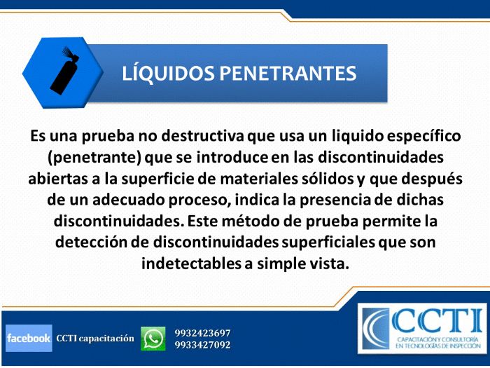 CURSO LIQUIDOS PENETRANTES NIVEL I Y II