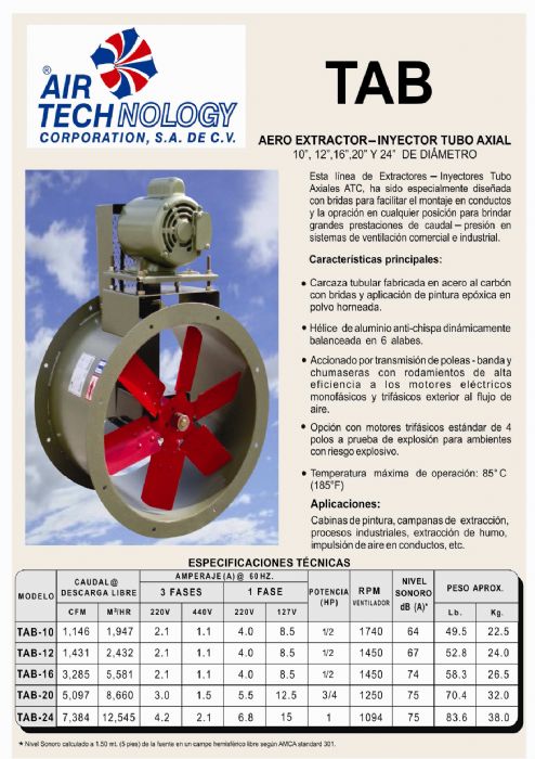 AERO EXTRACTOR-INYECTOR TUBO AXIAL