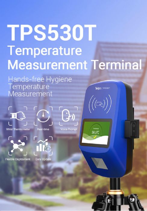 Validador de tickets de autoservicio y terminal de medición de temperatura TPS530T