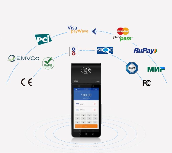 Smart POS Android EMV PCI EFT POS Machine TPS900