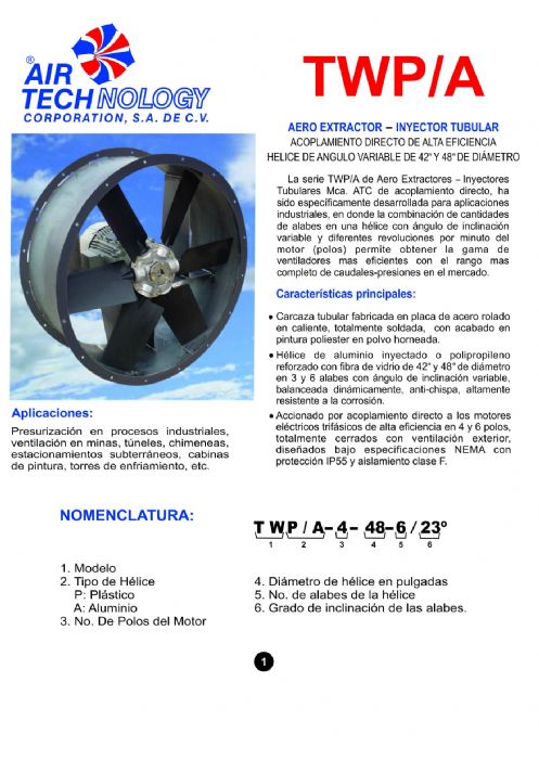 AERO EXTRACTOR-INYECTOR TUBULAR
