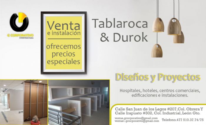 VENTA E INSTALACION DE TABLAROCA