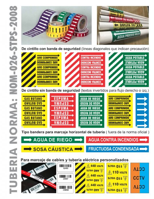 ETIQUETAS PARA TUBERIA