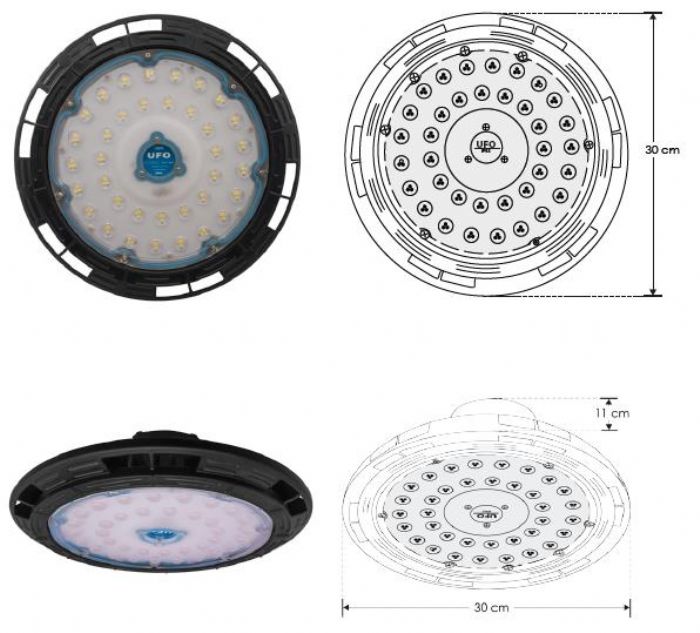 Luminario LED tipo campana o High Bay