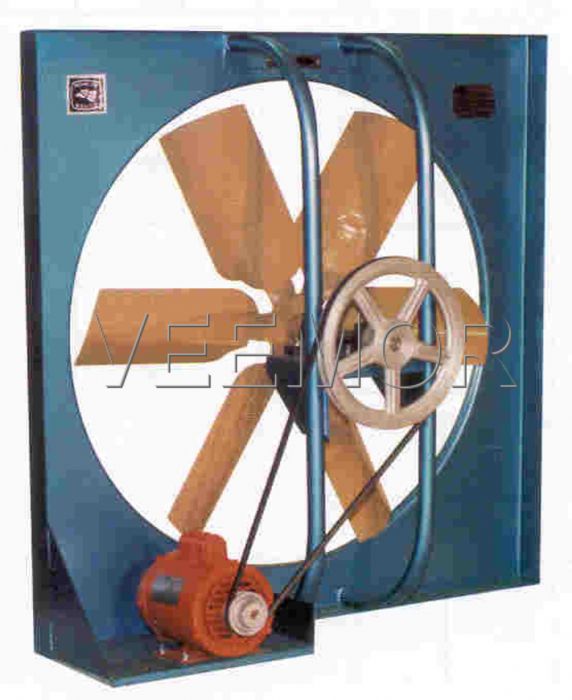 Ventilador Extractor axial con transmisión de poleas y bandas