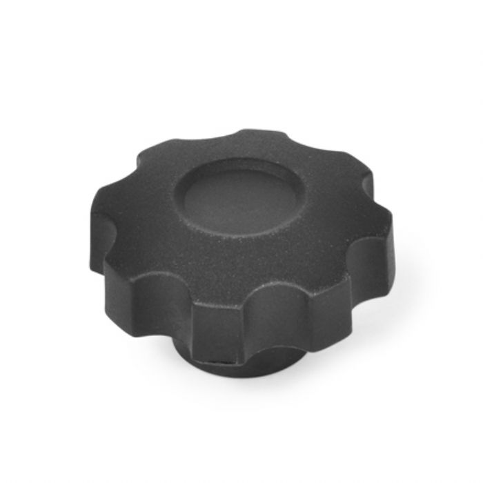 Perillas de ocho lóbulos Nylon, con inserto roscado
