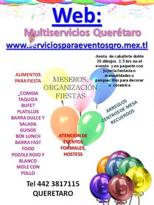 EVENTOS QUERETARO, SERVICIOS Y ORGANIZACION