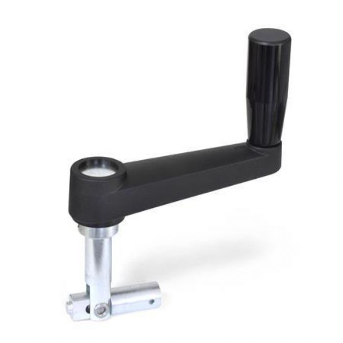  Manivelas abatibles Nylon plastificado, con orificio ciego