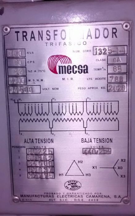 Transformador de 300 KVA 