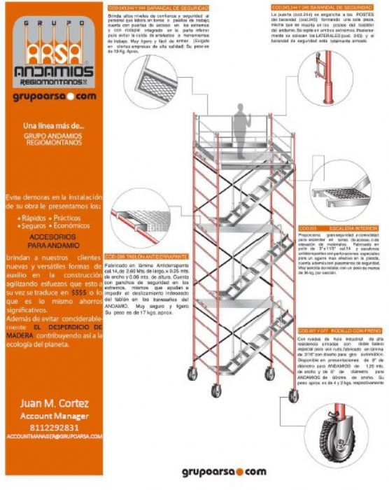 ACCESORIOS(ESCALERAS, TABLONES, VIGAS, CRUCETAS, ETC)