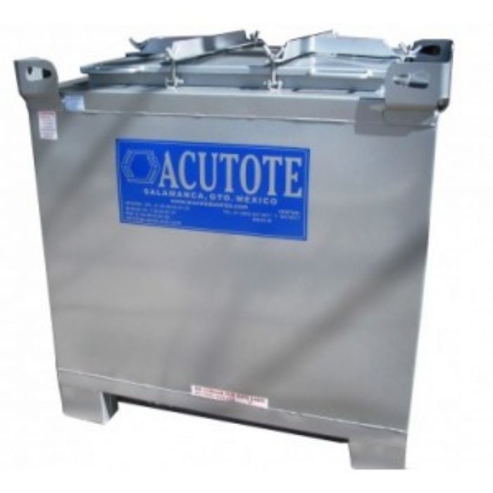 CONTENEDOR TRANSPORTABLE DE ACERO INOXIDABLE