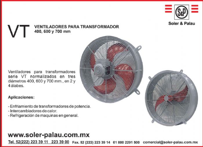 Ventiladores para transformador