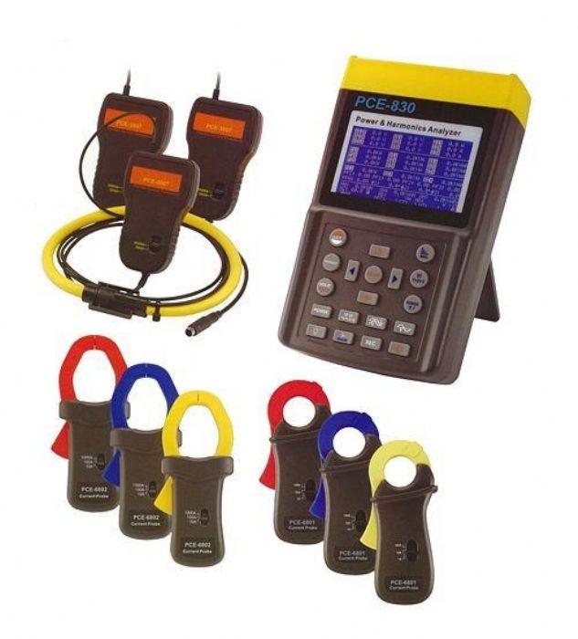 Analizador de potencia y armónicos PCE-830