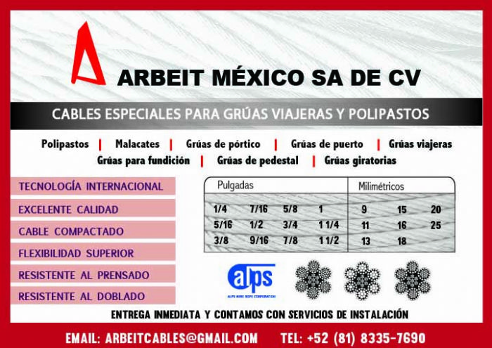 Cables de Acero para Grúas Viajeras y Polipastos Industriales