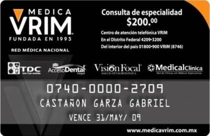 membresía médica VRIM