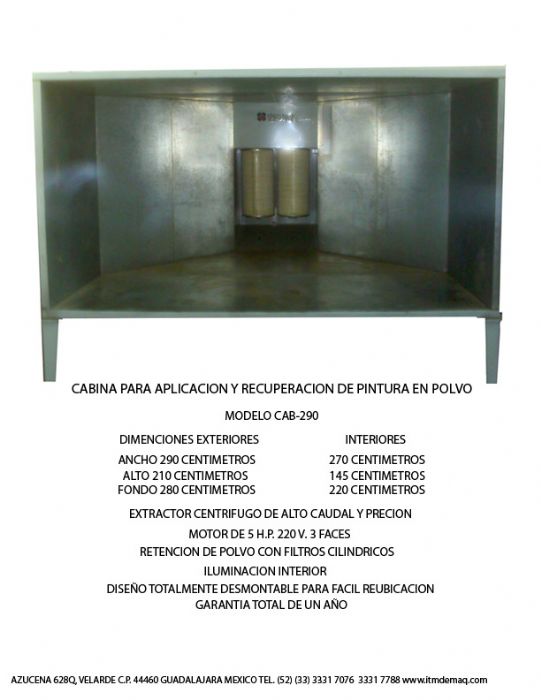 CABINA PARA PINTURA