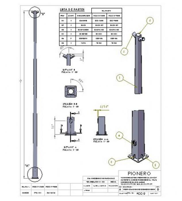POSTES O ARBOTANTES COMERCIALES