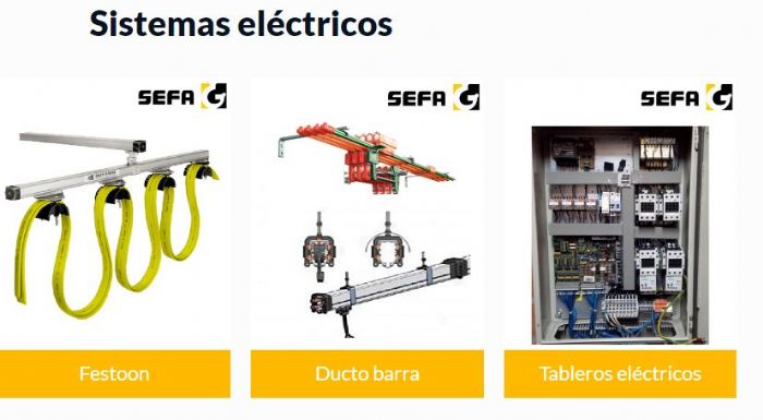 Componentes eléctricos para grúas viajeras