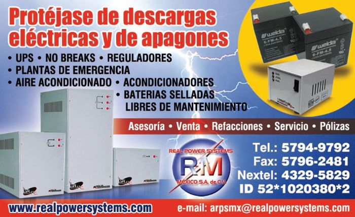 UPS, REGULADORES DE VOLTAJE, NO BREAK