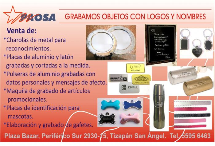 MAQUILA DE GRABADO DE ARTICULOS PROMOCIONALES