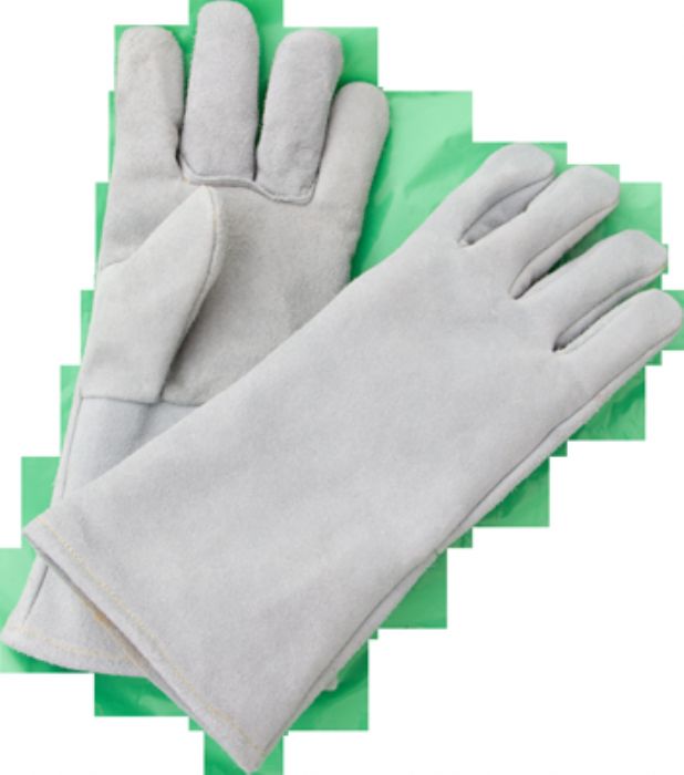 Guante de soldador con forro puño largo de 33 cms.