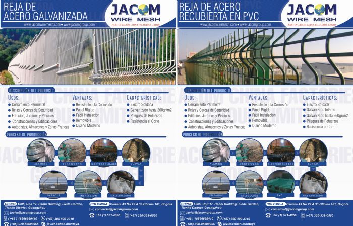 Reja de Acero Galvanizado y PVC
