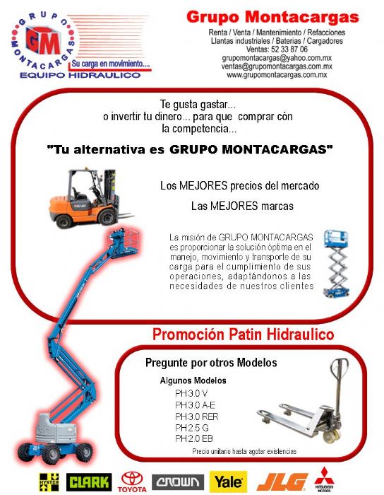 Montacargas y patines hidraulicos