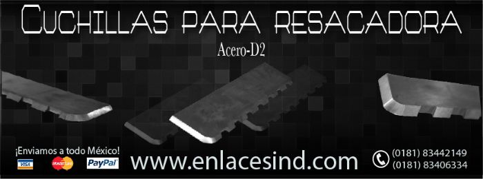 Cuchillas para resacadora (acero D2)