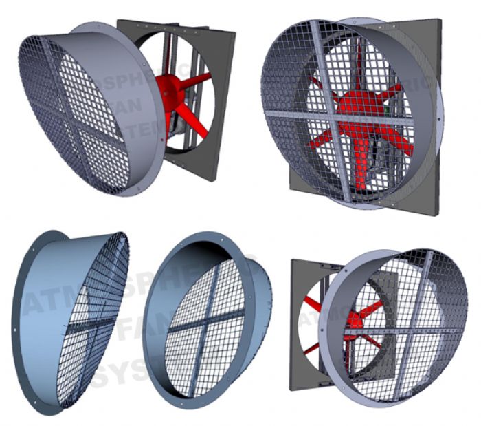 Cubierta redonda para ventilador