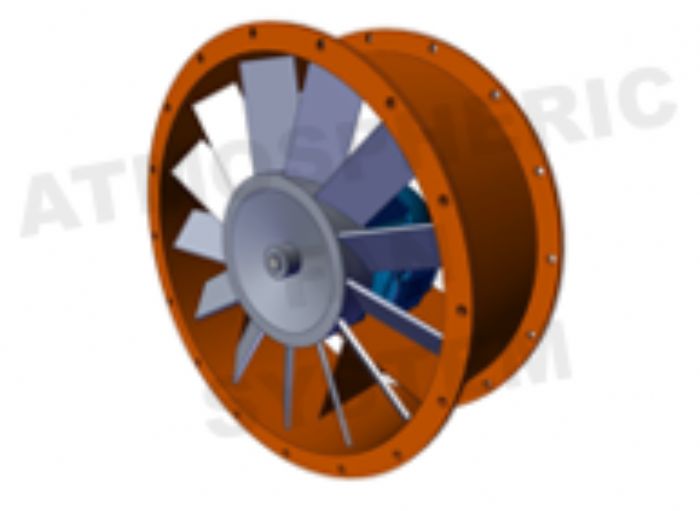 Turbo axial acoplado entre hélice y motor
