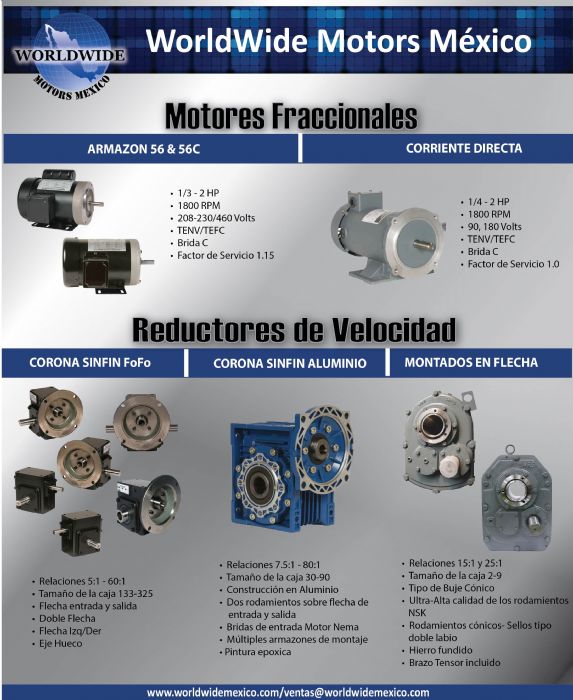 Reductores Corona y sinfín