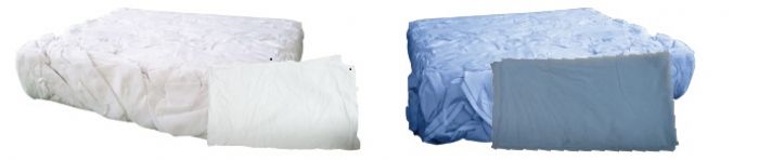 Sabana azul y blanca 100% algodon